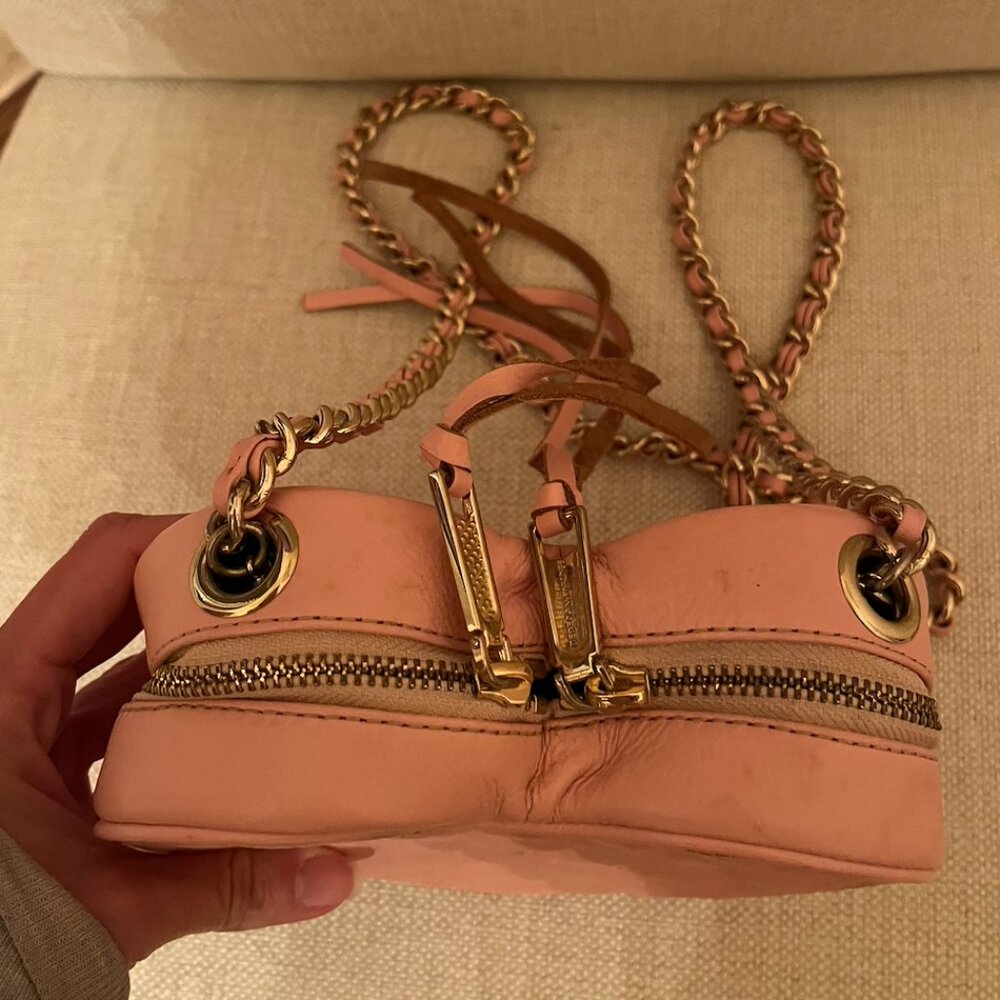 Rebecca Minkoff Pink Quilted Heart Crossbody Bag - Picture 7 of 9
